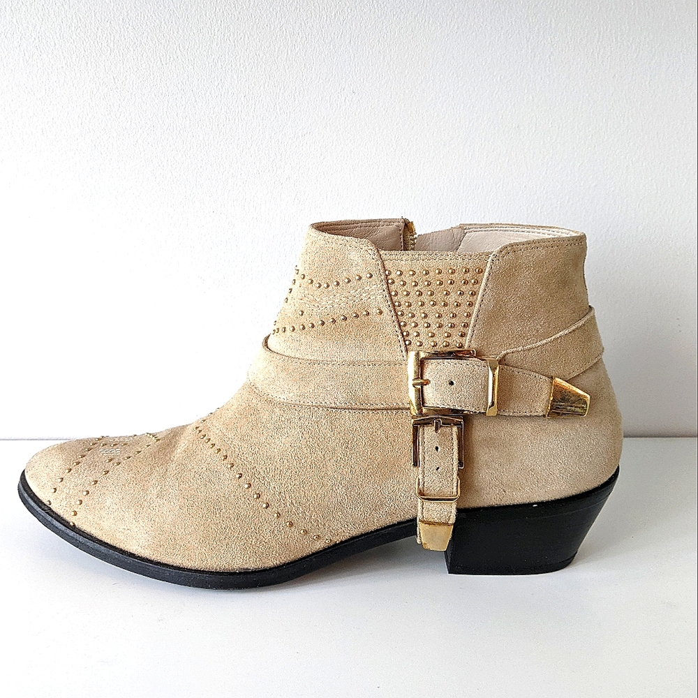 Anine Bing Beige Suede Bianca Booties 41